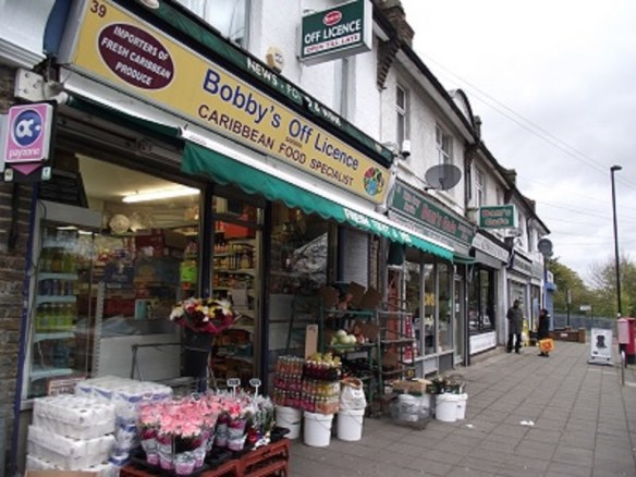Windmill Lane, parade of shops, Greenford, London Borough of Ealing (photo Albertina McNeill)