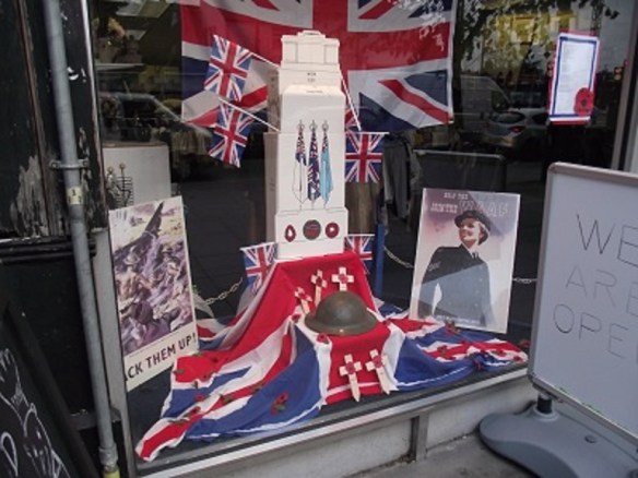 Dementia Concern Remembrance Day window display, Greenford, London Borough of Ealing (photo Albertina McNeill)