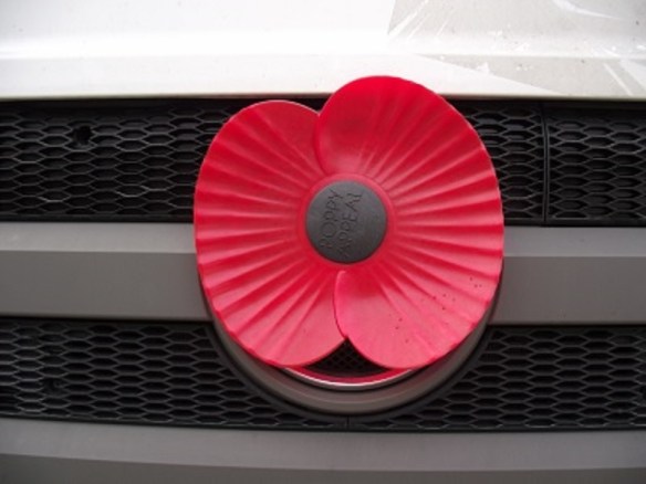 Truck with Poppy Appeal badge, Greenford, London Borough of Ealing (photo Albertina McNeill)